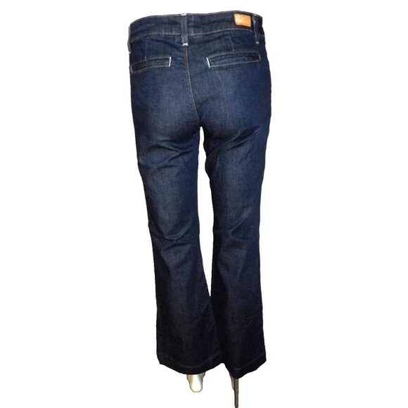 Paige Premium Denim Coldwater Canyon Bell Flare Dark Jeans Size 27 USA size 4 - Picture 2 of 16